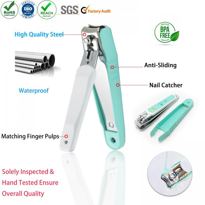 Nail Clipper Set with Nail Catcher & Nail File