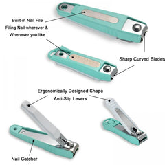Nail Clipper Set with Nail Catcher & Nail File