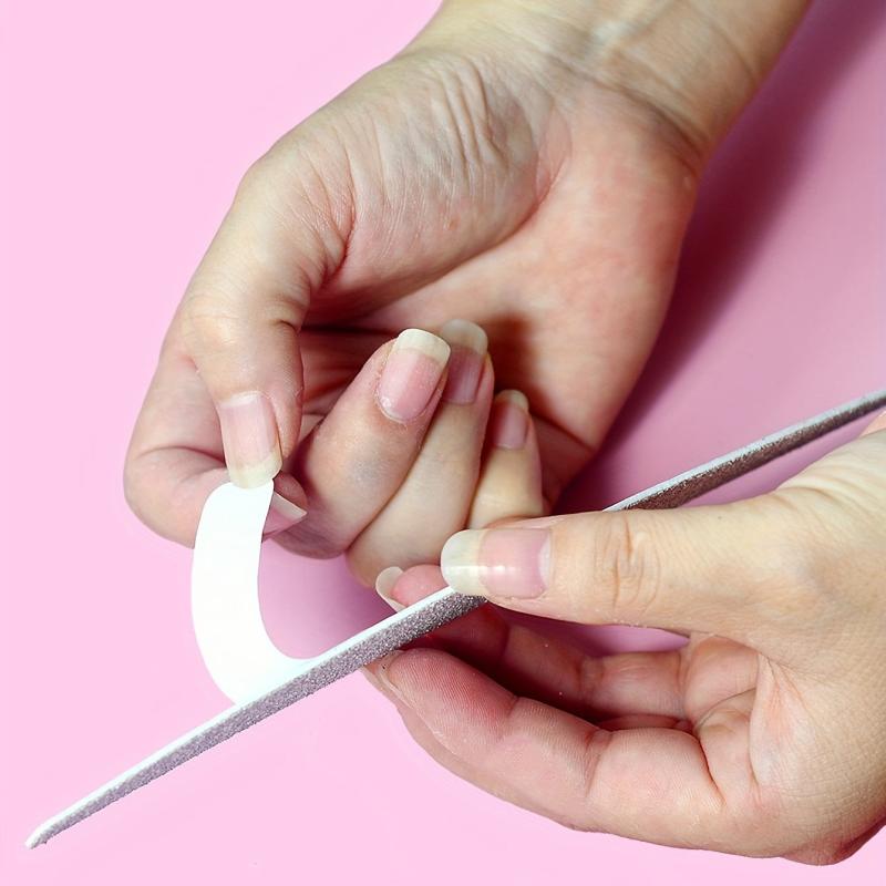 Nail Polishing Tool Set Half Moon Stainless Steel Sheet 10 Replaceable Sandpaper