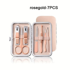 18 Pcs Stainless Steel Pedicure Kit Nail Clipper Ear Spoon Nail Files Unisex