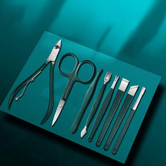 18 Pcs Stainless Steel Pedicure Kit Nail Clipper Ear Spoon Nail Files Unisex