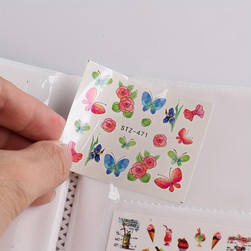 Nail Art Sticker Storage Book DIY Tools