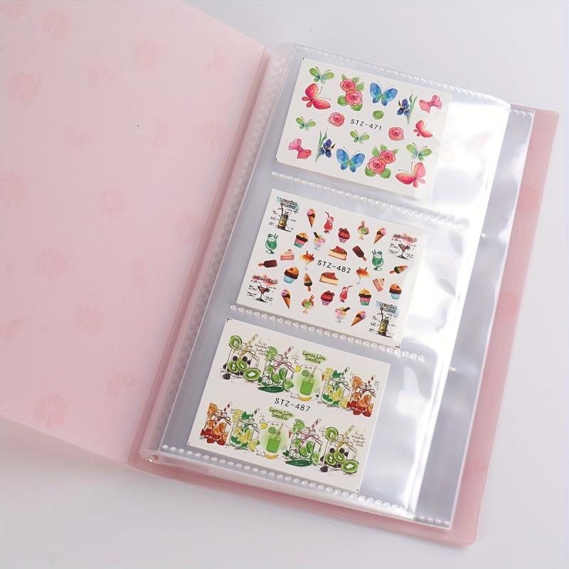 Nail Art Sticker Storage Book DIY Tools
