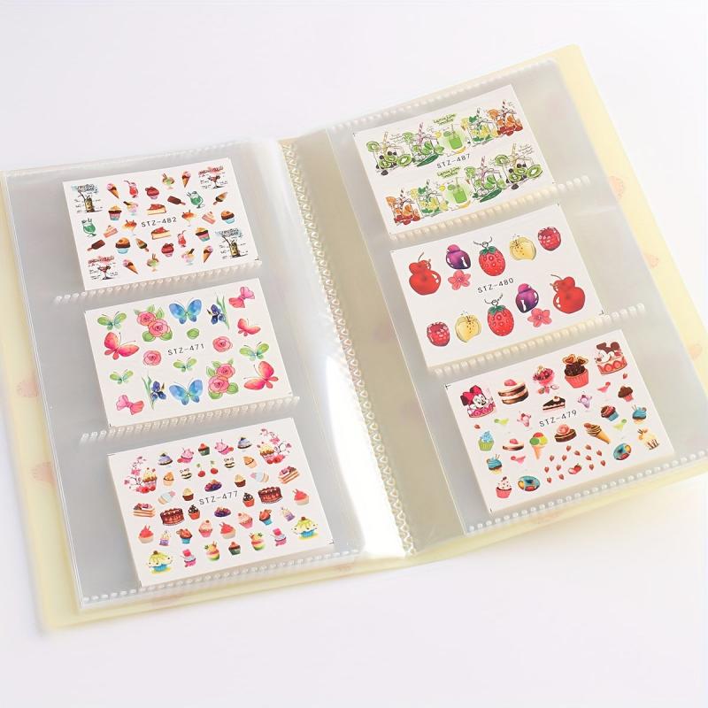 Nail Art Sticker Storage Book DIY Tools