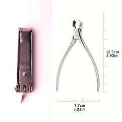 Portable Stainless Steel Nail Clippers for Thick Nails, Manicure Tool