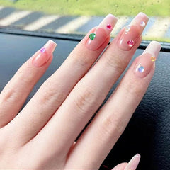 3D Cherry Rhinestones in 6 Grids Nail Bead Aurora Candy Rhinestones