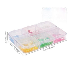 3D Cherry Rhinestones in 6 Grids Nail Bead Aurora Candy Rhinestones