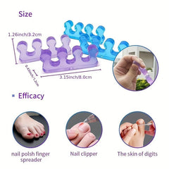 4 Pcs Toe Separators for Nail Polish Pedicure Toe Spacers Soft