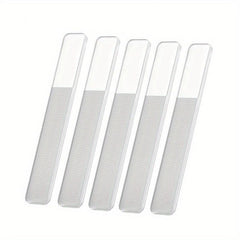 5 Pcs Manicure Tool Set Glass Nail Rubbing Strip Clipper Ear Cleaning Spoon