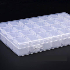 28 Grids Clear Organizer Storage Nail Art Diamond Painting Accessories