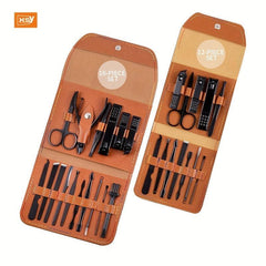 Professional Nail Clipper Care Kit Set For Men 16 Pcs Stainless Steel Grooming