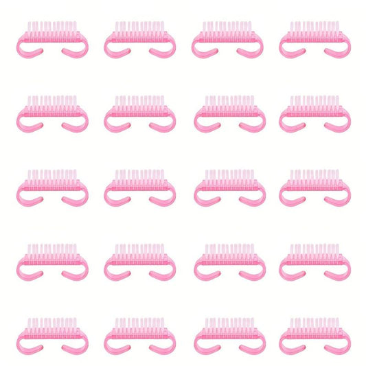 50 Pcs Handle Grip Nail Brush Fingernail Scrub Cleaning Brush
