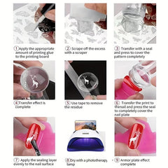 Silicone Nail Art Scraper for Stamping Salon Use
