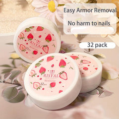 Disposable Nail Remover Towel 32 Pieces Fruit Flavor Nail Enhancement Wash