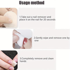 Disposable Nail Remover Towel 32 Pieces Fruit Flavor Nail Enhancement Wash