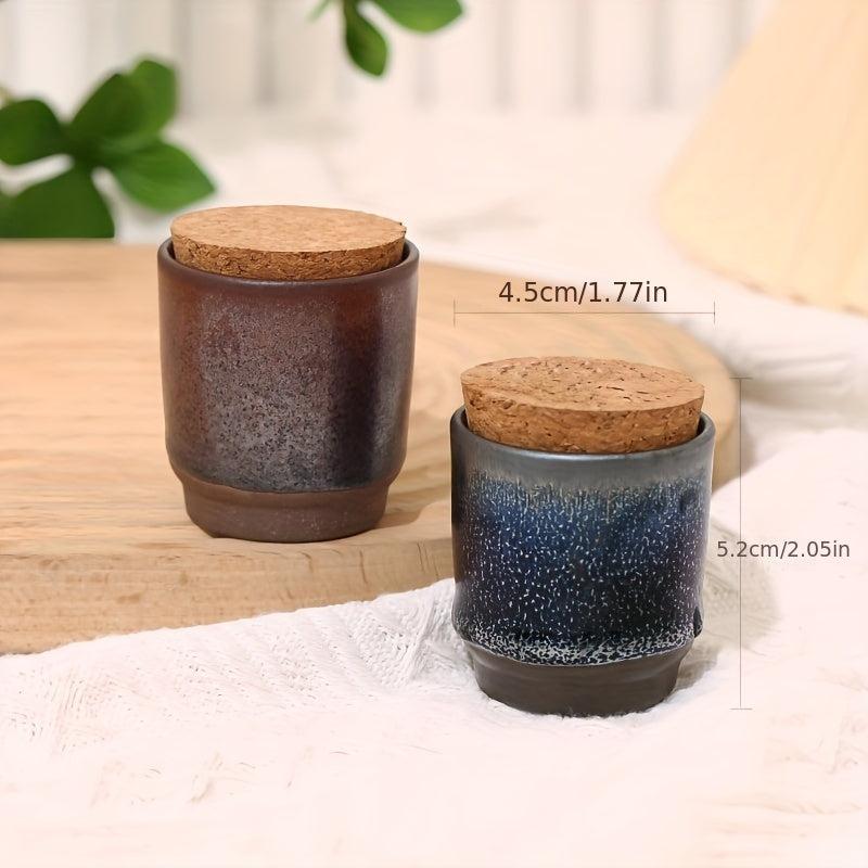 Porcelain Nail Art Dappen Dish w/ Cork Lids & Storage Bowl/Cup