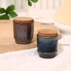 Porcelain Nail Art Dappen Dish w/ Cork Lids & Storage Bowl/Cup