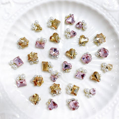 Nail Art Charms Rhinestones Pearls Nail Art Accessories DIY Nail Art Decoration