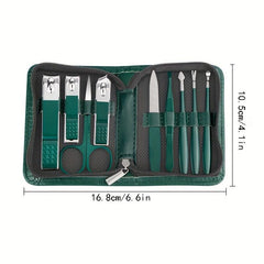 9pcs Nail Clippers Set Stainless Steel Manicure Pedicure Set