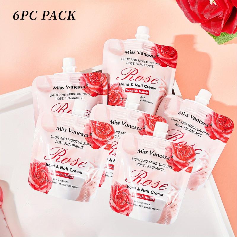 6pcs Rose Moisturizing Hand Creams Nourishing & Hydrating for Dry Skin