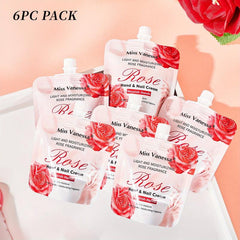 6pcs Rose Moisturizing Hand Creams Nourishing & Hydrating for Dry Skin