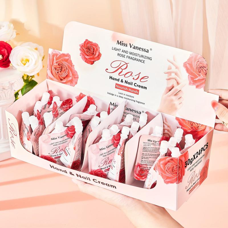 6pcs Rose Moisturizing Hand Creams Nourishing & Hydrating for Dry Skin