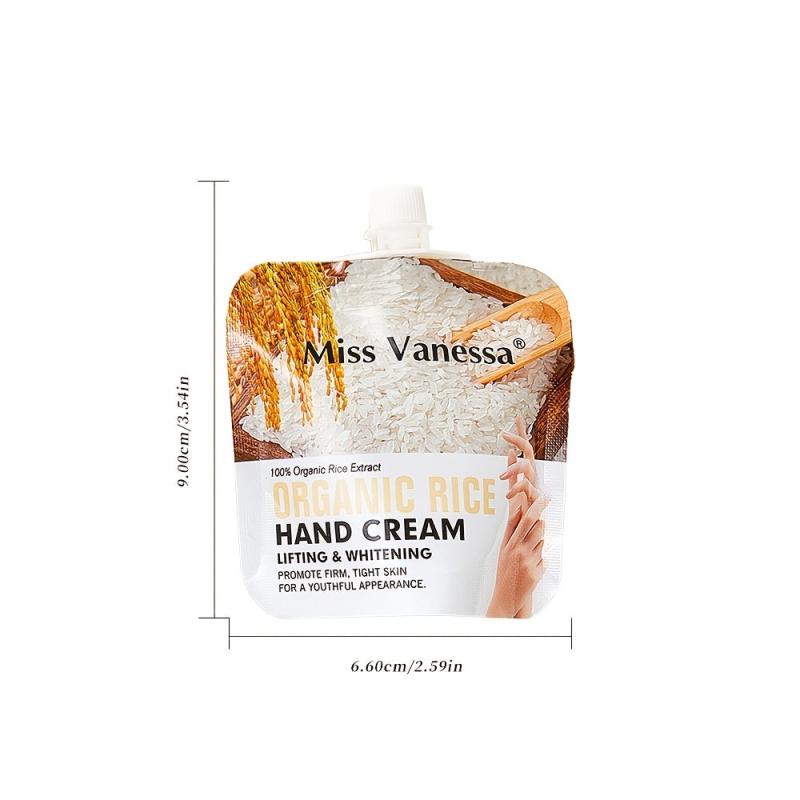 6pcs Organic Rice Hand Creams Nourishing Hydrating Portable Travel Size