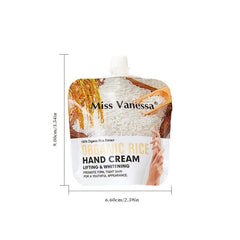 6pcs Organic Rice Hand Creams Nourishing Hydrating Portable Travel Size