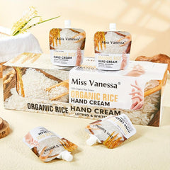 6pcs Organic Rice Hand Creams Nourishing Hydrating Portable Travel Size
