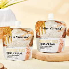 6pcs Organic Rice Hand Creams Nourishing Hydrating Portable Travel Size