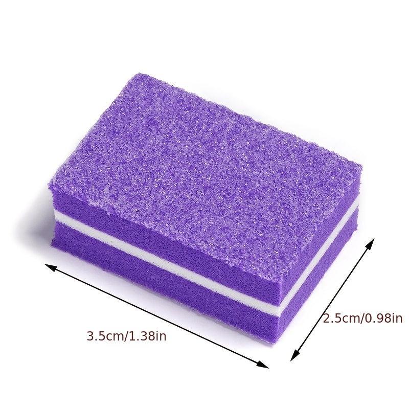 10 pcs Mini Square Sponge Nail File Double Sided Manicure Tool