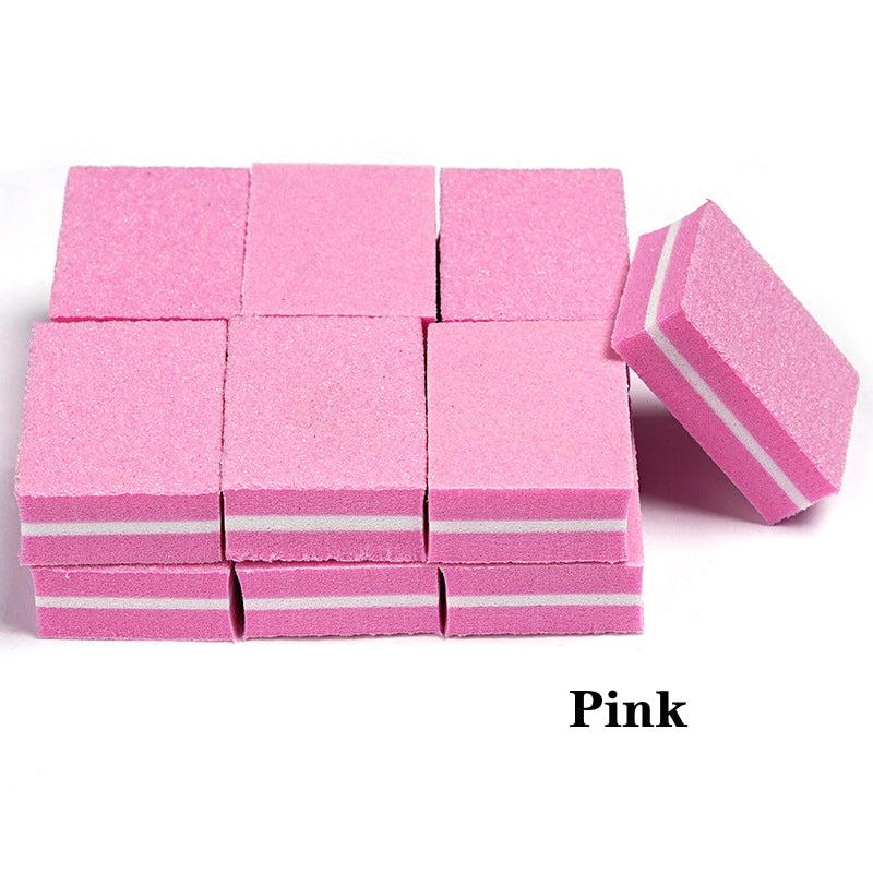 10 pcs Mini Square Sponge Nail File Double Sided Manicure Tool