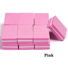 10 pcs Mini Square Sponge Nail File Double Sided Manicure Tool