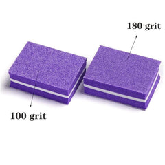 10 pcs Mini Square Sponge Nail File Double Sided Manicure Tool