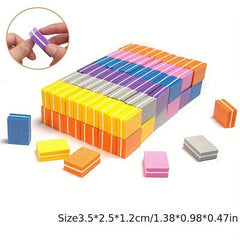 10 pcs Mini Square Sponge Nail File Double Sided Manicure Tool