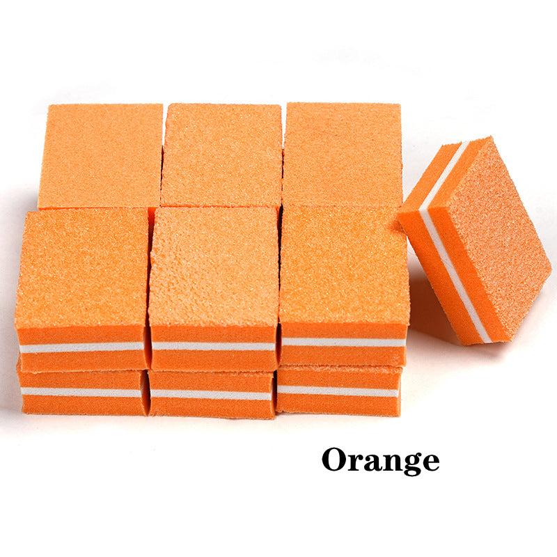 10 pcs Mini Square Sponge Nail File Double Sided Manicure Tool