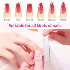 4 Pcs Nano Glass Nail File Crystal Nail Polish Rubbing Strip Tool