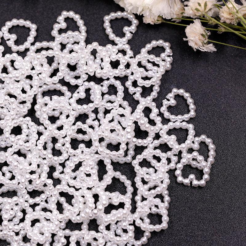 Pearl Hollow Love 3D Nail Stickers & Art Accessories