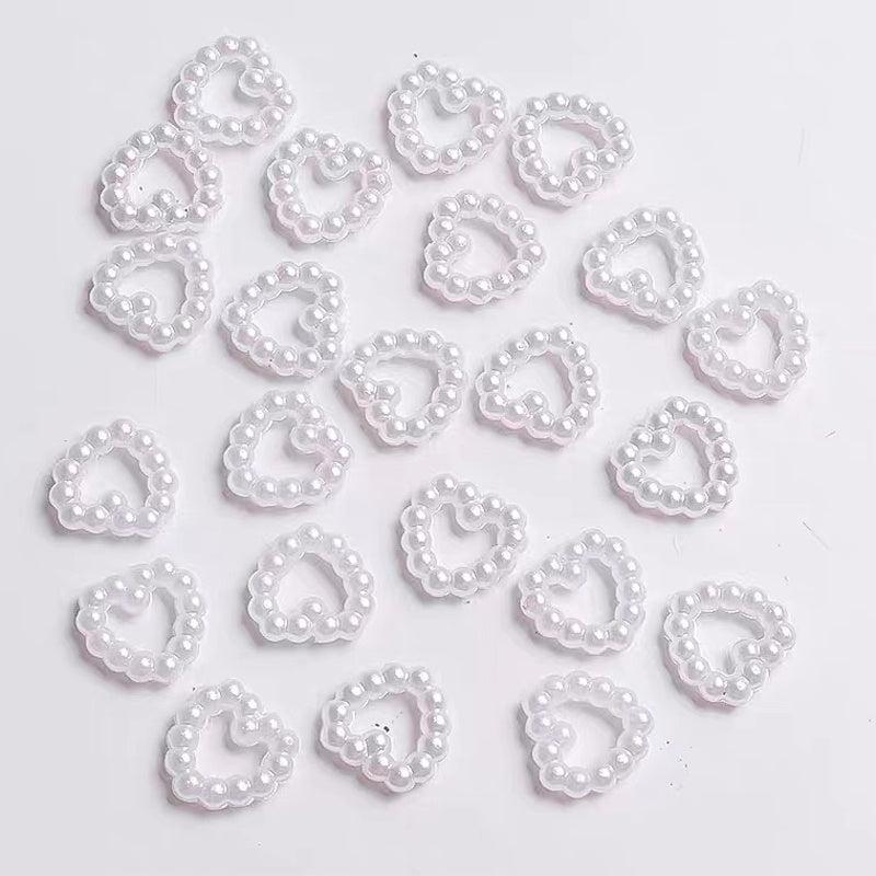 Pearl Hollow Love 3D Nail Stickers & Art Accessories