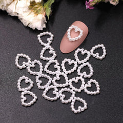 Pearl Hollow Love 3D Nail Stickers & Art Accessories