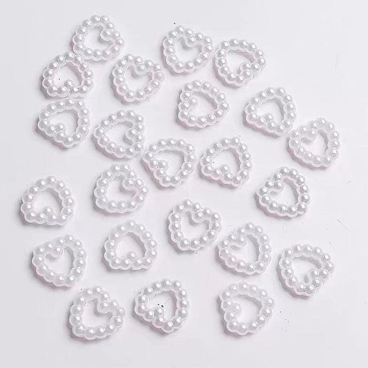 Pearl Hollow Love 3D Nail Stickers & Art Accessories