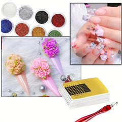 23 in 1 Acrylic Nail Kit for Beginners Glitter & Clear Nails Extension Set
