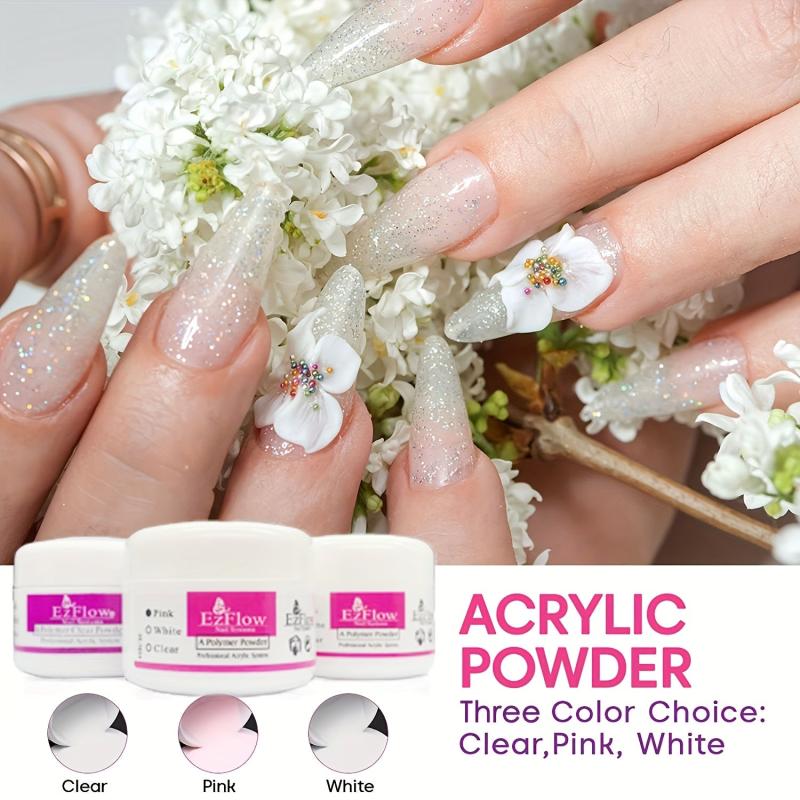 23 in 1 Acrylic Nail Kit for Beginners Glitter & Clear Nails Extension Set