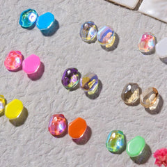 Colorful Ice Cube Nail Art Rhinestones Gems 3D Flatback