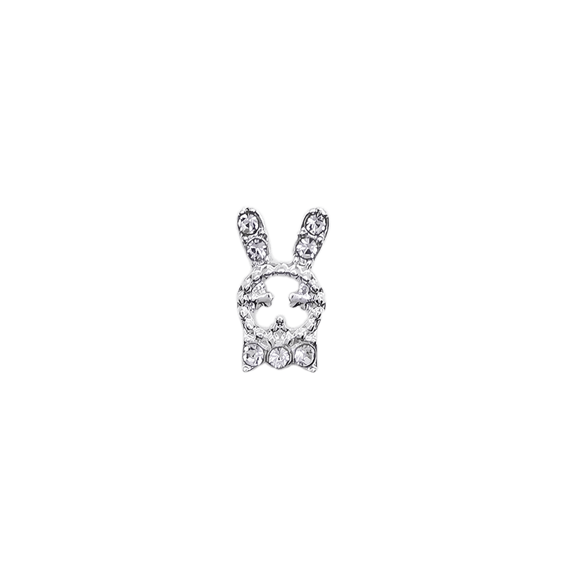 10pcs 3D Rabbit Nail Art Jewelry Alloy Rhinestone Rabbit Shape Nail Charms
