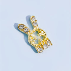 10pcs 3D Rabbit Nail Art Jewelry Alloy Rhinestone Rabbit Shape Nail Charms