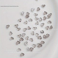 50pcs 3D Heart Nail Art Resin Jewelry for Nails