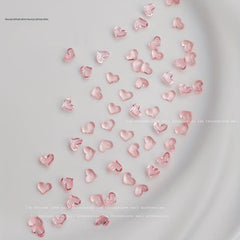 50pcs 3D Heart Nail Art Resin Jewelry for Nails