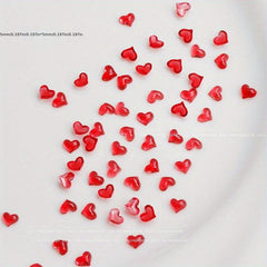 50pcs 3D Heart Nail Art Resin Jewelry for Nails