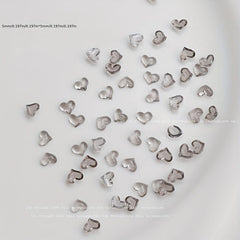 50pcs 3D Heart Nail Art Resin Jewelry for Nails